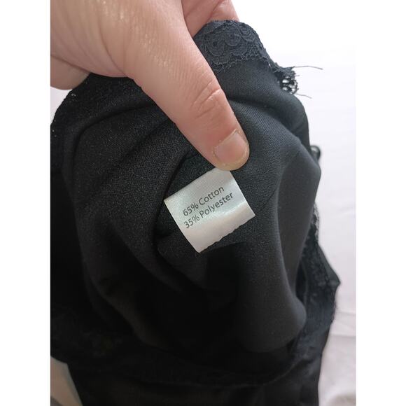 Princess Polly Black Lace Faux Silk Slip Dress Whimsigoth Goth Punk Retro Size 2 - Picture 4 of 5